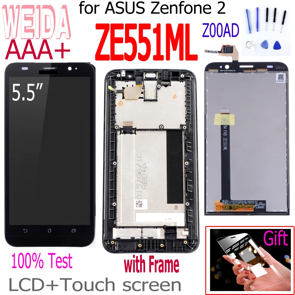 Дисплейный модуль для ASUS Zenfone 2 ZE551ML 5 дюйма сенсорный экран дигитайзер в сборе