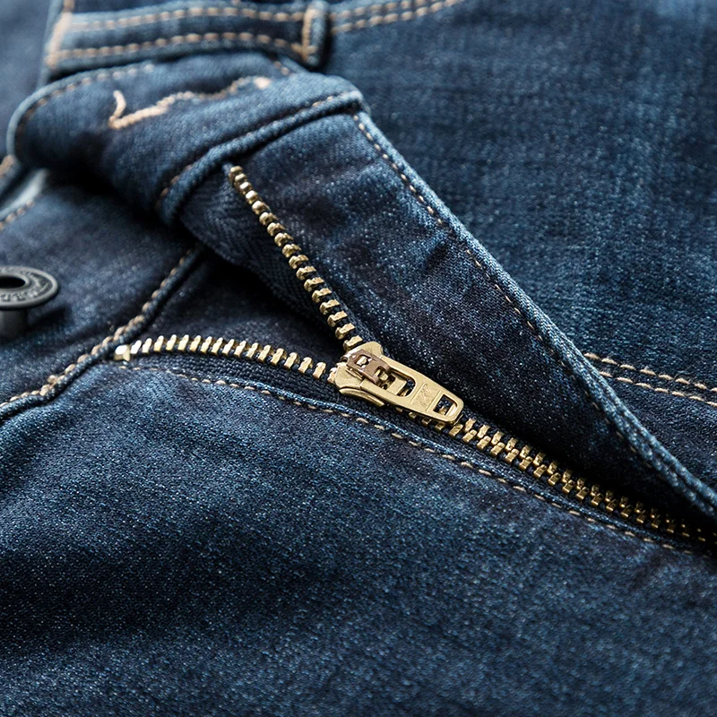 Low Price Semir Slim denim trousers male young winter hit color letters personality webbing feet pants casual elastic tide