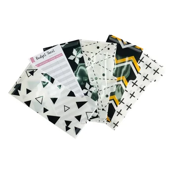 

15pcs Creative Budget Sheet Cash Envelopes Geometry Pattern Waterproof Budget Envelopes Cash Envelopes for Gift Woman Man