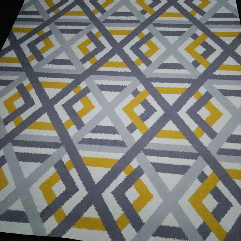 Геометрический желтый серый пол ковры для гостиной коврики в скандинавском стиле диван журнальный столик декор в спальню прикроватное одеяло коврик