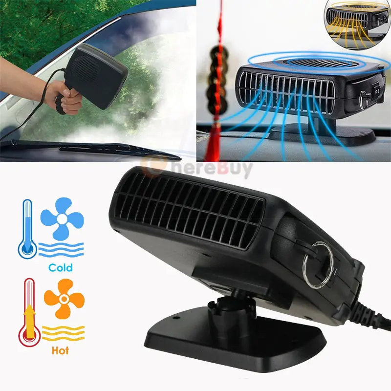 

Car Fan Cooling Heater Fan Comfortable Useful 1 PC Black Hot and Cold Use for 12V Defroster OEM Window Vehicle