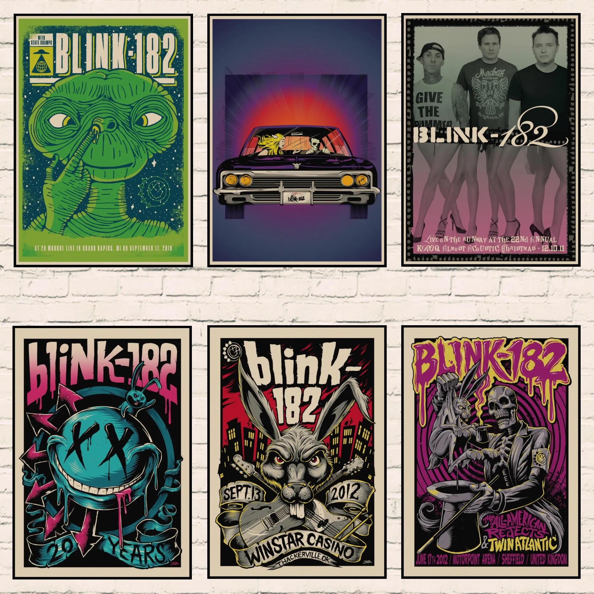 ВИНТАЖНЫЙ ПЛАКАТ The Blink 182 рок-группа крафт ретро панк-рок плакат Европейская и