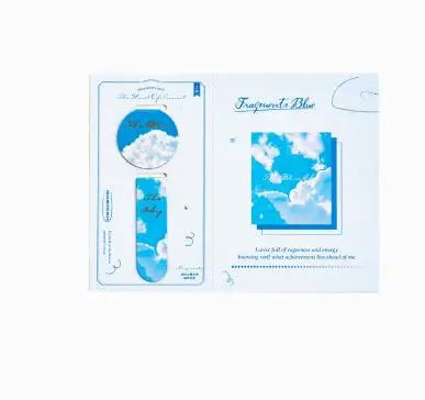 1set Magnetic Bookmarks Magnet Book Mark Landscape Clouds Simple Paper Book Clip Magnetic Material Bookmark School Supplies B