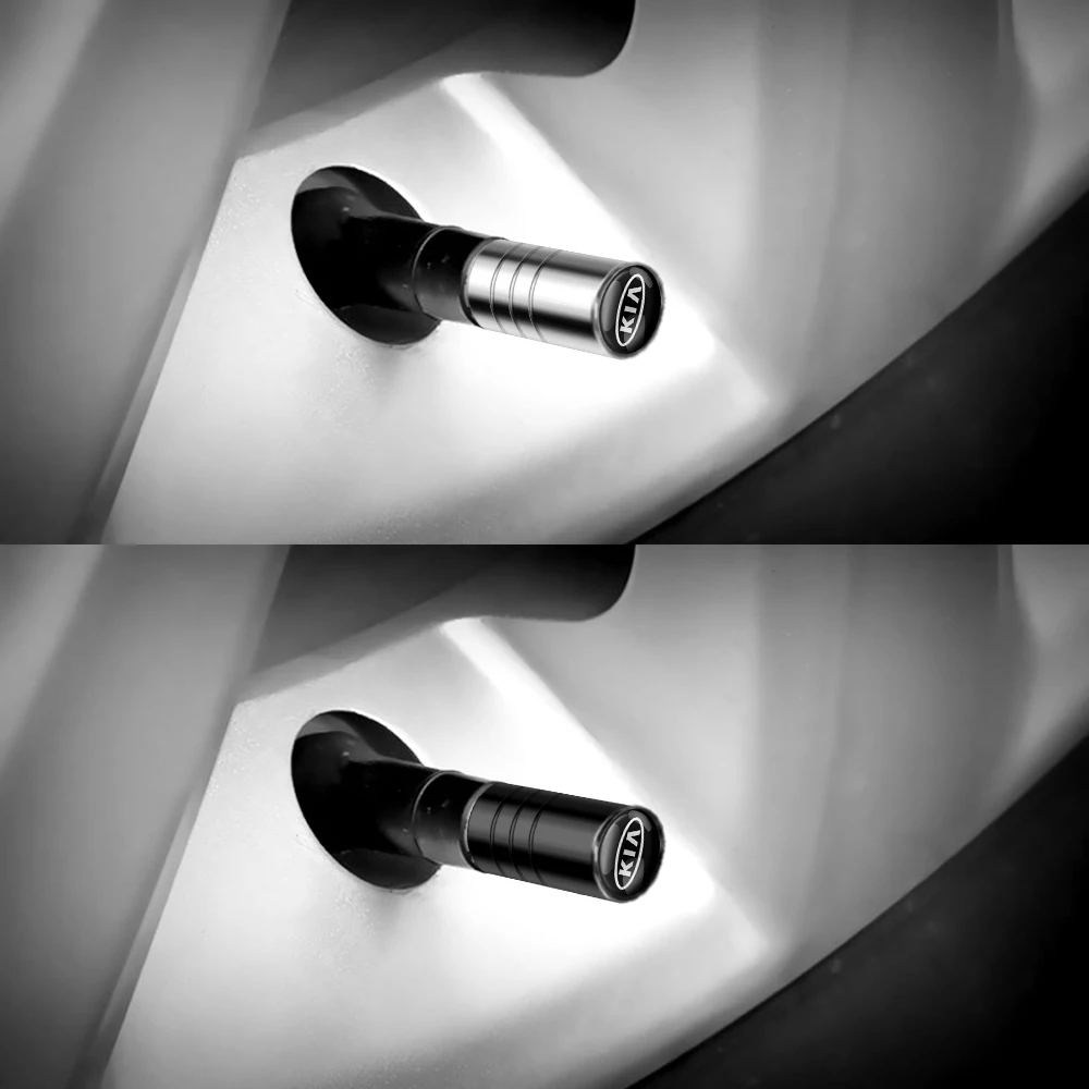 For Kia Sportage Ceed Rio Picanto Sorento Rio 3 Rio 4 K1 K2 K3 K4 4Pcs Car Tire Wheel Valve Cap Air Cover Badge Car Styling