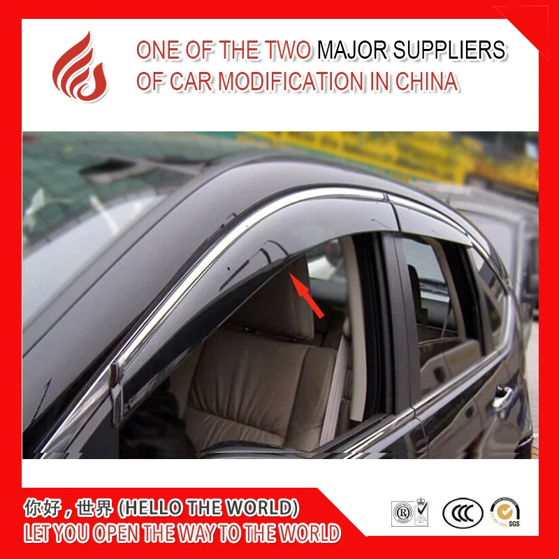 

4 Piece Injection molding trim vent shade rain sun wind deflector window visor for JADE 2013- 2020