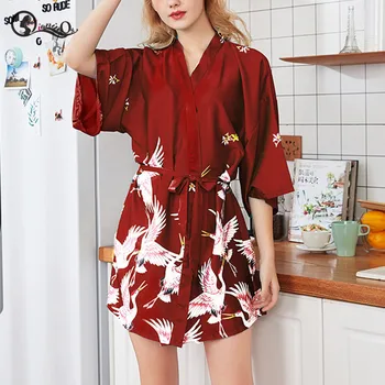

Silk Satin Wedding Bride Bridesmaid Robe Floral Bathrobe Short Kimono Robe Night Robe Bath Robe Fashion Dressing Gown For Women