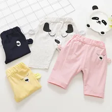 Лидер продаж, летние детские хлопковые мешковатые штаны с мультяшными ушками шорты для девочек и мальчиков, специальное предложение