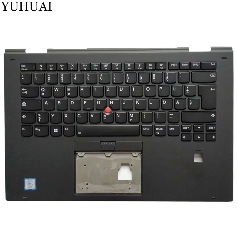 

NEW German keyboard FOR Lenovo ThinkPad X1 Yoga 2nd Gen Backlit GR keyboard with Palmrest SM10M69727