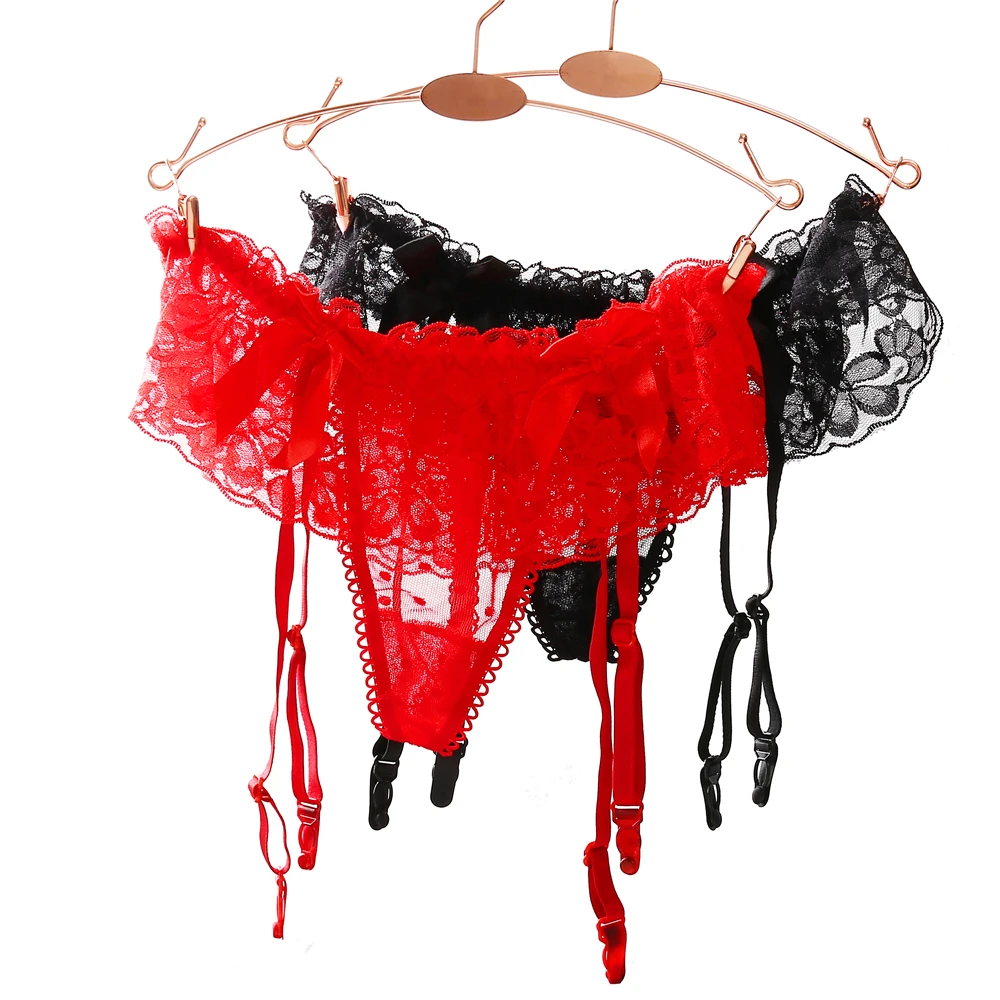 

Sexy Women Lace Floral G-String Thongs Hold Garter Belt for Stocking Suspender Belt Sexy Girls Wedding Party Set Dropshipping