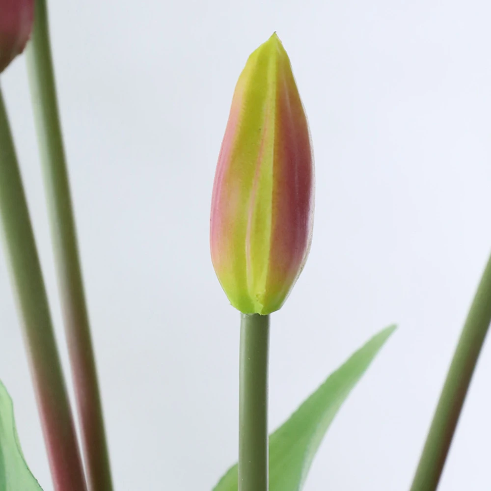 5Pcs bunch Artificial Tulips Flower For Home Wedding Decoration Bride Hand Flowers Real Touch Soft Silicone Tulip flores Decor 14