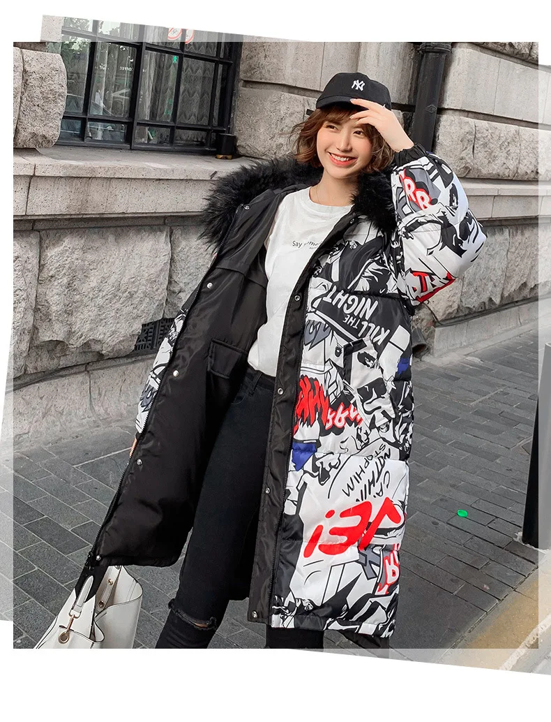 Winter Korean-style WOMEN'S Cotton Padded Clothing Women's Long Large Size Short Loose-Fit Cotton-padded Jacket down Jacket