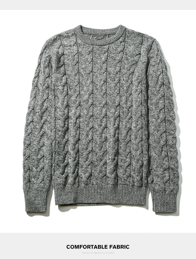Пуловер с круглым вырезом, официальный мужской свитер с длинным рукавом, мужской свитер, хлопок, зима, стиль для мужчин, пуловер, одежда, M-3XL