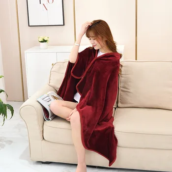 

Solid Color Winter Warm Flannel Blanket Cloak Blanket Nap Warm Air For Blanket Cover Children Conditioning TV Bed Adult Blanket