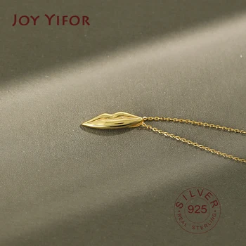 

925 Sterling Silver Necklace Pendant For Women Lips Graphics High Quality Fine Silver 925 Style Fine Jewelry