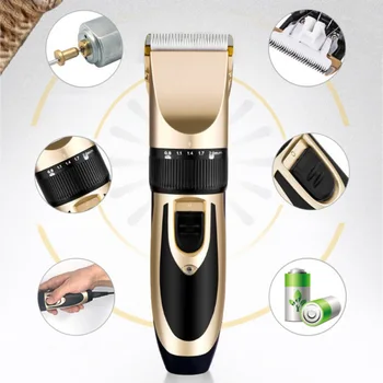 

Low Noise Rechargeable Pet Hair Trimmer Dogs Electric Fur Clipper Set Dog Grooming Tool 1