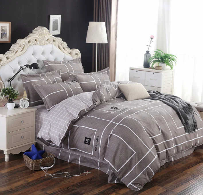 NTMY 09 Ultratex Home Textile Printed Multi Color Multi Sizes Comfortable Thicked Brushed Suede Bedding Sets Duvet Cover Bed Sh