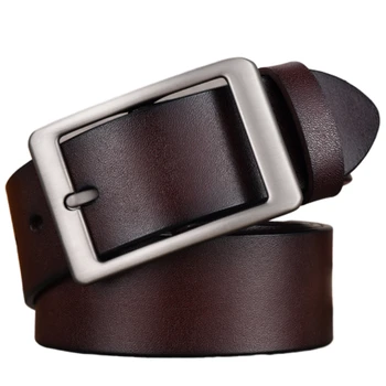 

Men Leather Fashion Business Retro Punk Belt Belt Alloy Pin Buckle Men's Leather Youth Jeans Wild Belt High Quality Luxury Strap