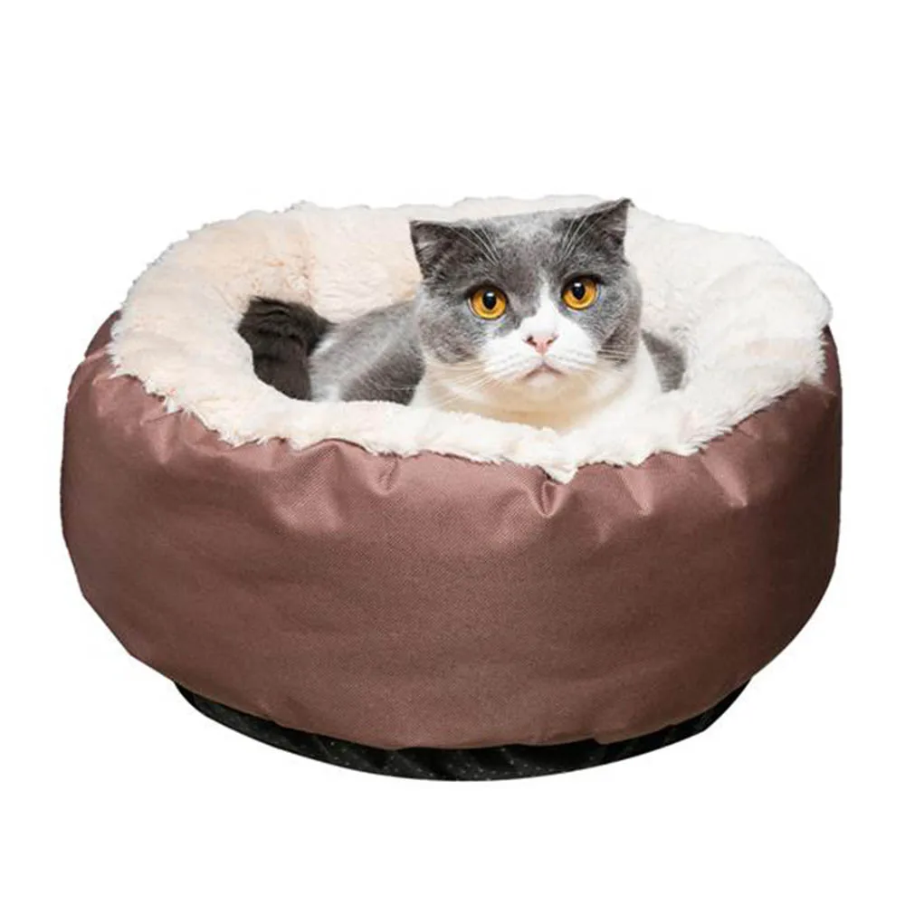 

Round Cat and Dog Cushion Bed,Pet Bed For Cats or Small Dogs,Anti-Slip & Water-Resistant Bottom,Soft Durable Fabric Pet Supplies