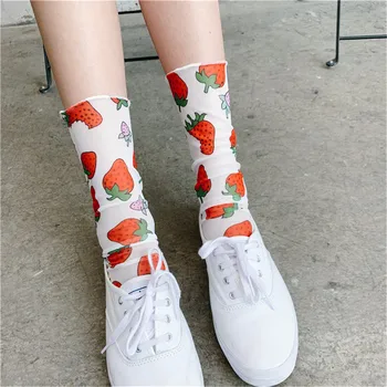 

Socks Women Cotton Casual Socks Women Funny Spring And Summer Printing College Wind Breathable Half Sock W920