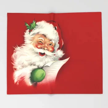 

Vintage Santa Red Blanket 3D Flannel Blanket for Bed Fleece Throw Funny Plush Bedspreads Wholesale