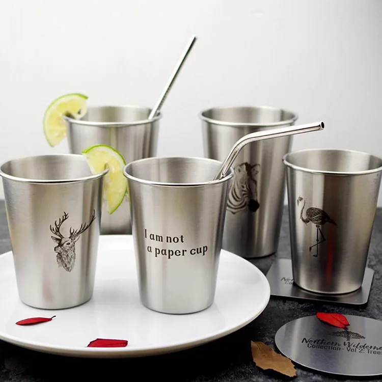 

Hot Selling Cold Drink Set Glass Creative Stainless Steel Coffee Cup Beer Steins Customization of Individual Character