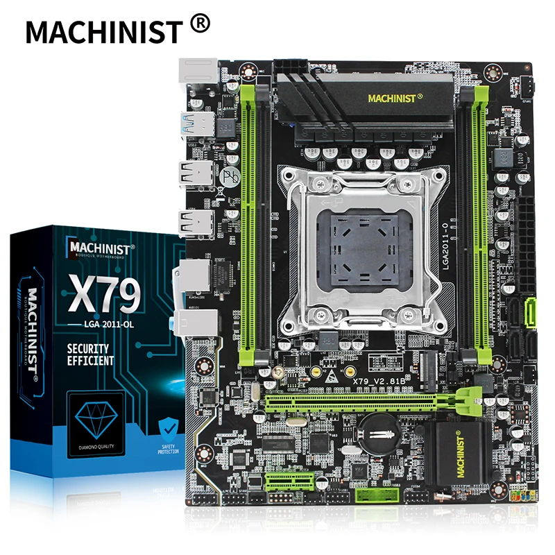 Материнская плата technist X79 Turbo LGA2011 USB2.0 SATA3 PCI E NVME M.2 SSD поддерживает память DDR3 ECC и процессор Xeon E5 X79 V2.81|Материнские платы| | АлиЭкспресс