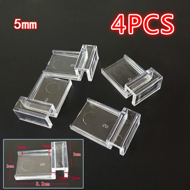 Aquarium Fish Tank Acrylic Clips Fish Aquatic Pet Parts Glass Cover Support Holders 5/6/8/10/12mm