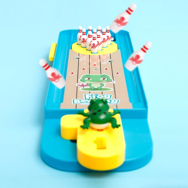 US $10.48 Creative and fun frog bowling interactive game environmental marble launch pad table game brainpowe