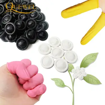 

Disposable Anti Static Rubber Latex Finger Cots Eyelash Extension Gloves Tattoo Eyebrow Extensions Tool Accessories Quewel