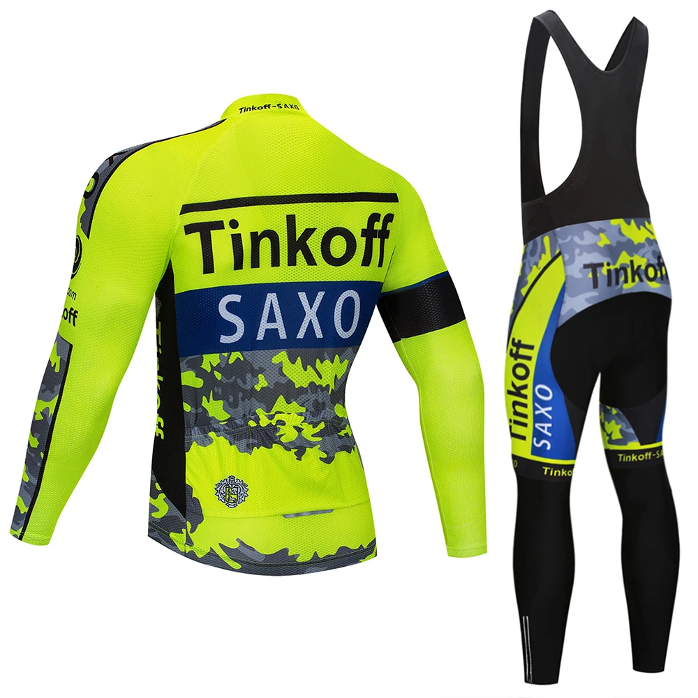 Tinkofing Team Велоспорт Джерси 9D нагрудник набор велосипедная Одежда MTB Униформа быстросохнущая велосипедная одежда мужская с длинным рукавом костюм