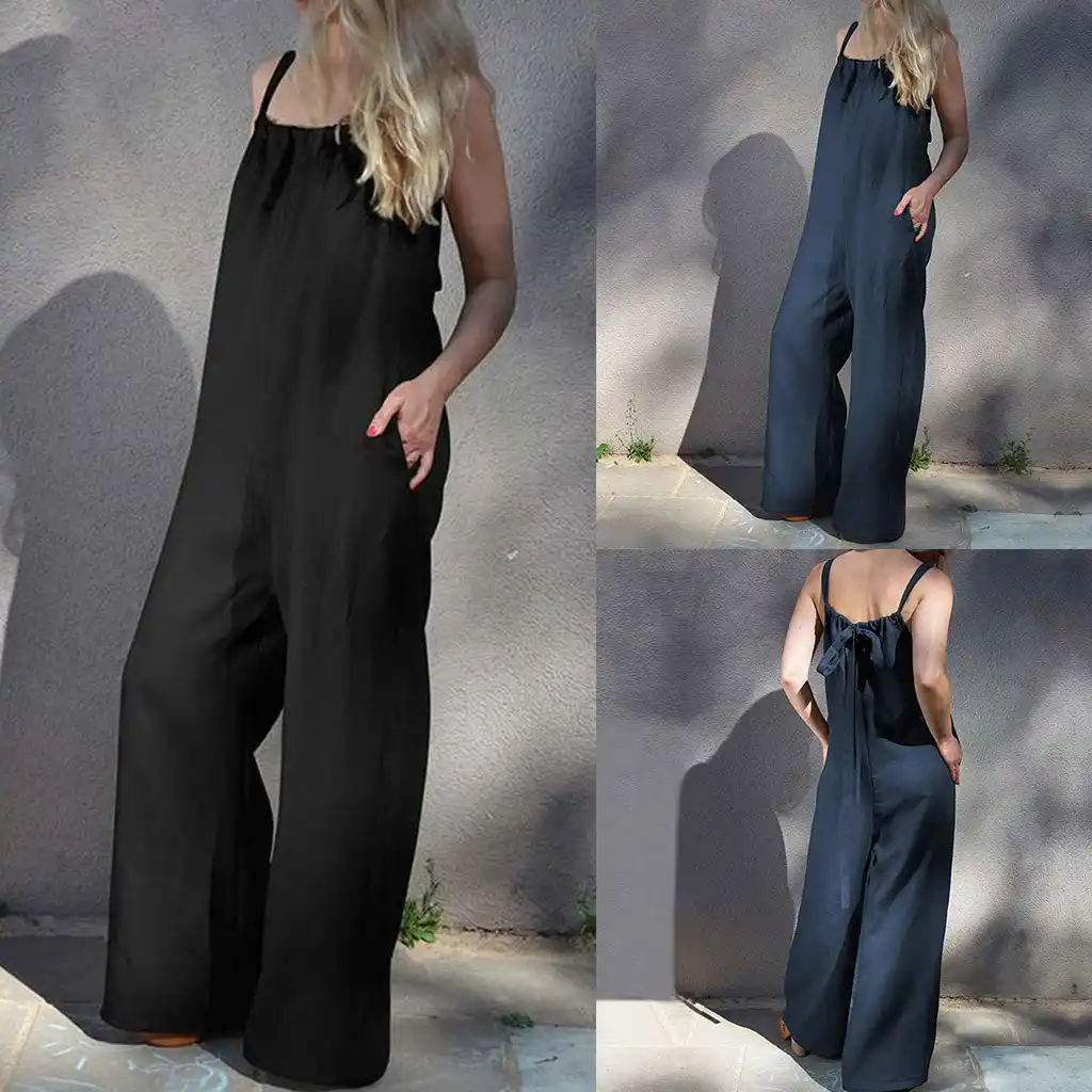 black pants romper with pockets