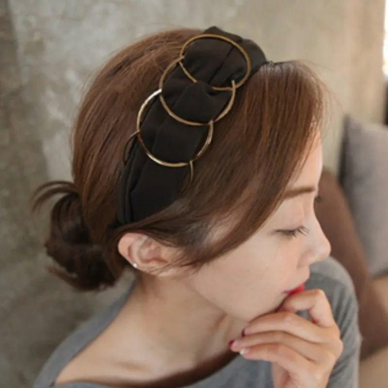 Новые аксессуары для волос женское кольцо Крестик с широкими полями модная резинка для волос повязка для волос