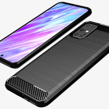 

Case For Samsung S20 Case Soft TPU Silicone Bumper Cover Carbon Fiber Brushed Cases For Samsung Galaxy S20+ S20 Plus Ultra Cover