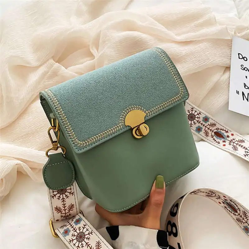 Женская сумка на плечо, брендовая сумка-мешок с клапаном, Модные женские Сумки из искусственной кожи, женские сумки, зеленые винтажные сумки-мессенджеры