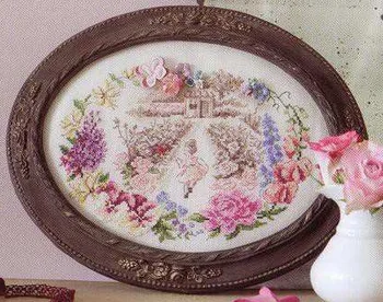 

GG Counted Cross Stitch Kit VE Little Girl's Childhood Handmade Needlework For Embroidery 14ct Cross Stitch