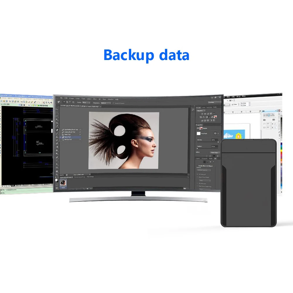 2.5inch HDD Caddy Enclosure 2.5inch SATA SSD Mobile Disk Box Cases Laptop Hard Drive USB3.0/2.0 HDD Case For Windows/Mac
