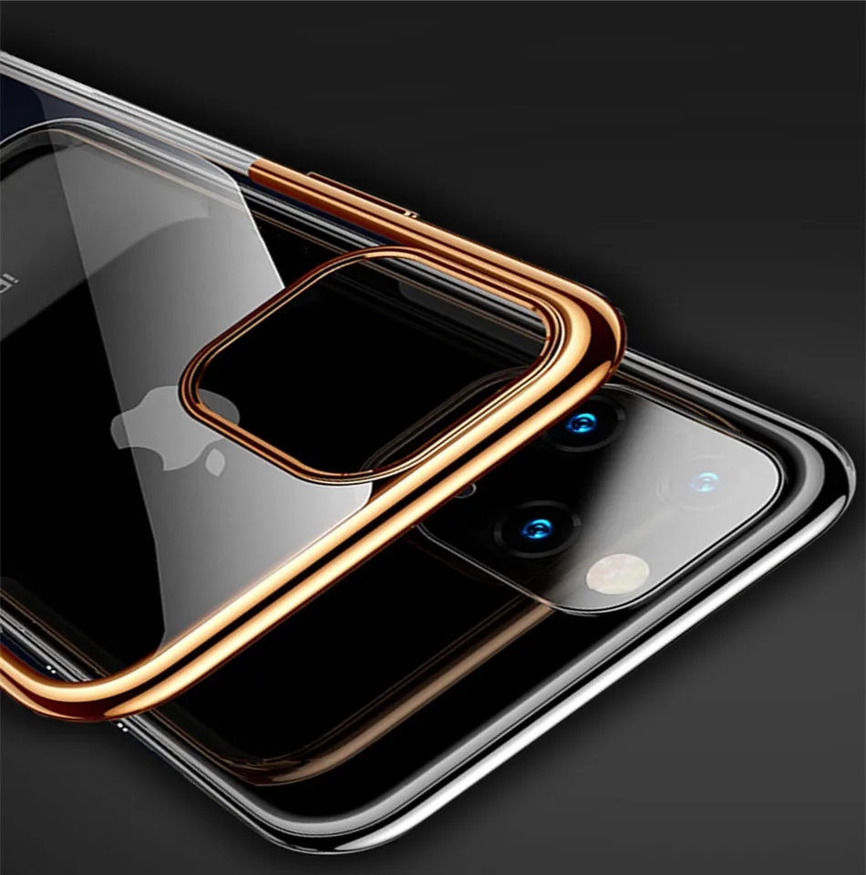 Lovebay Гальванизированный прозрачный мягкий ТПУ чехол для iPhone 11 Max 7 8 6 6s Plus X 11Pro XS Max XR прозрачный крутой задний Чехол Fundas