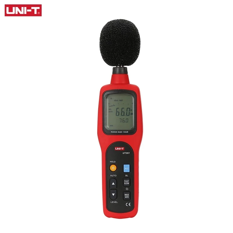 Цифровой измеритель уровня звука UNI-T UT351 30-130 дБ децибел ДБ Регистратор аудио