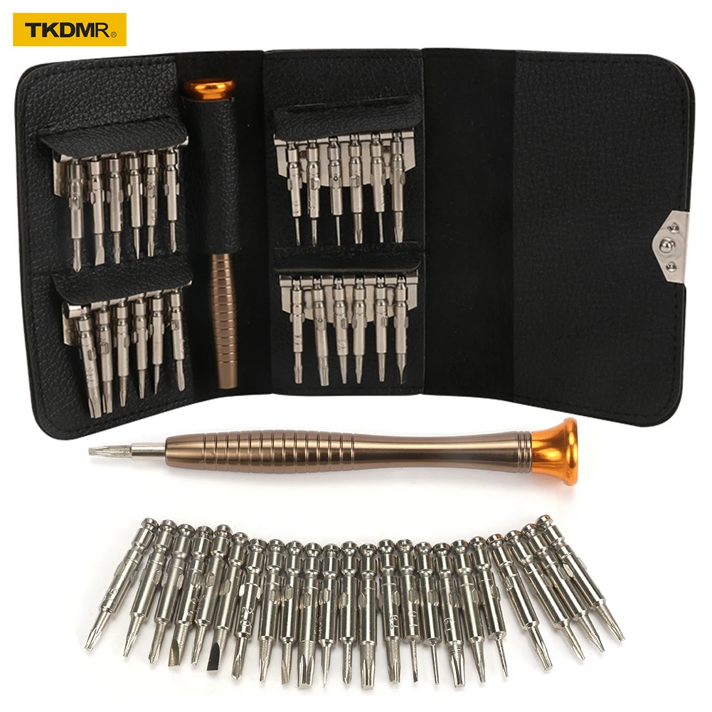 

Screwdriver Set 25 in 1 Torx Screwdrivers Leather Case Opening Repair Tools Set For iPhone Cellphone Watch Tablets PC Hand Tools