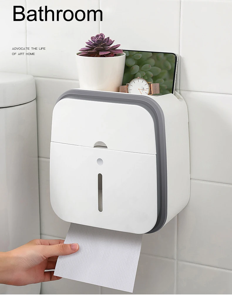 Home Storage Organization Double Layer Storage Box Kitchen Drawer Organizer Bathroom Waterproof Plastic Toilet Paper Tissue Box (5)