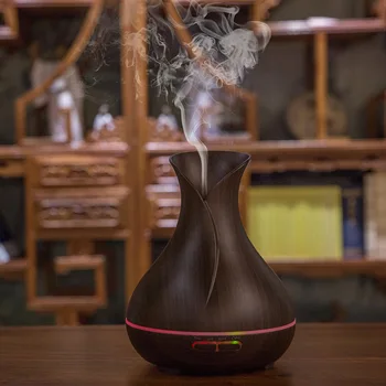 

USB Air Humidifier Electric Humidifier Wood Grain Essential Aroma Oil Diffuser Ultrasonic USB Mini Mist Maker LED Light