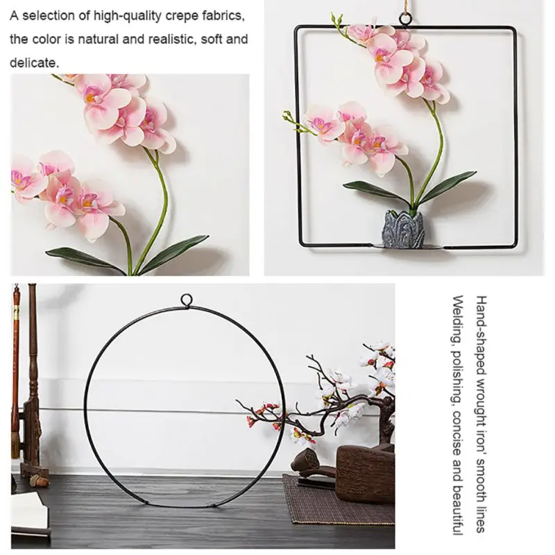 C5F7 Practical Wall Wedding Flower Pot Planting Iron Wire Wreath Frame 