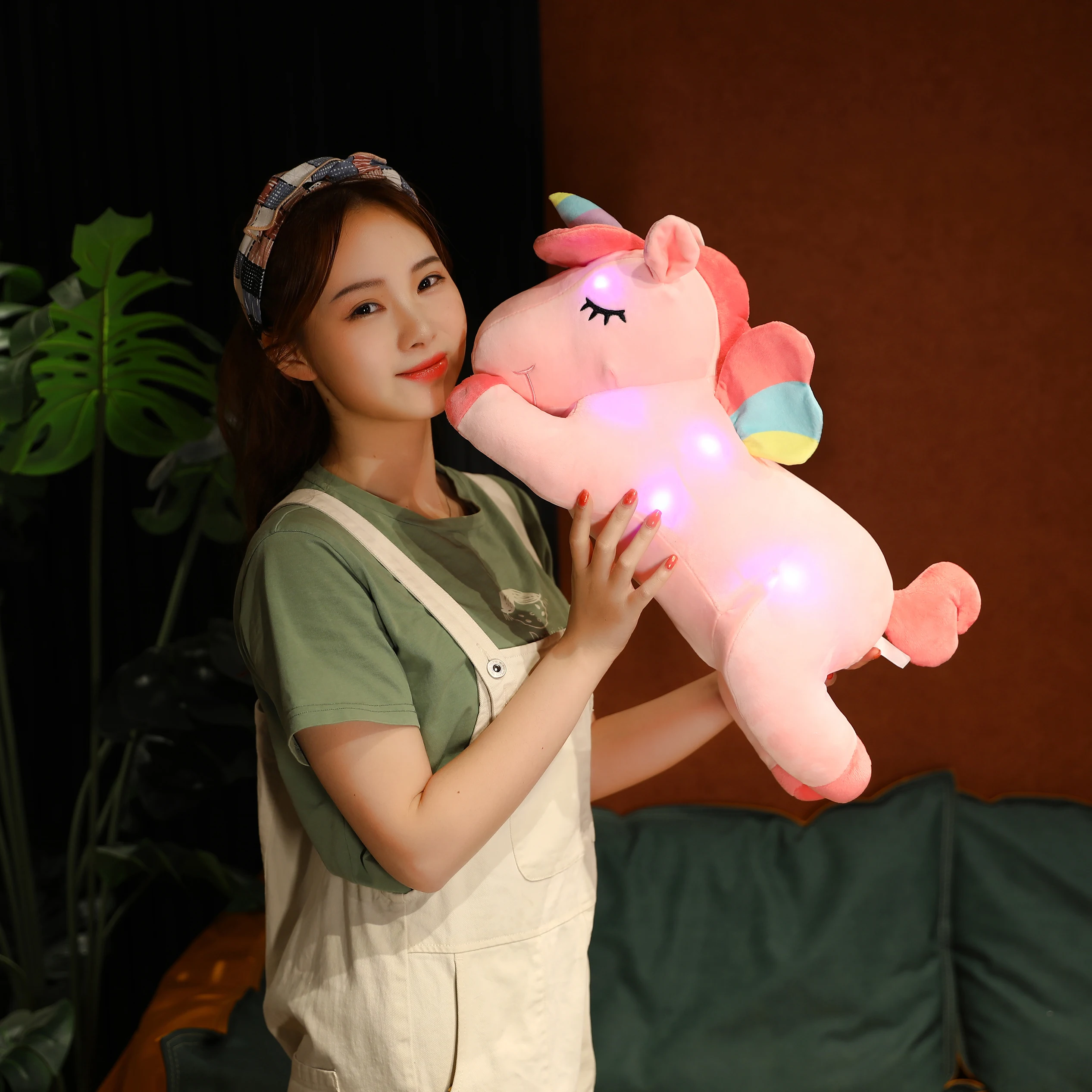 Glowing LED Light Unicorn Plush Toy for Kids