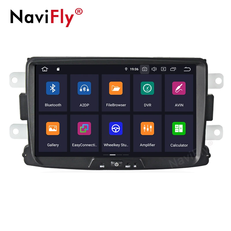 Sale NaviFly IPS Screen DSP Android 9.0 Car Multimedia Player for Dacia Duster Logan Sandero Lada Xray 2 with Wifi GPS Navigation Mic 2