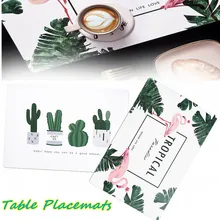 

30 x 45cm Home Living Room Kitchen PVC Table Placemats Teslin Table Mat Western food Supplies Rectangle Placemat