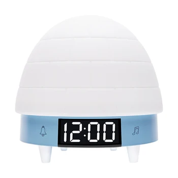 

Creative Alarm Clock Silicone Pat Night Light Bedroom Bedside Clock Touch Control Sleep Wake Light