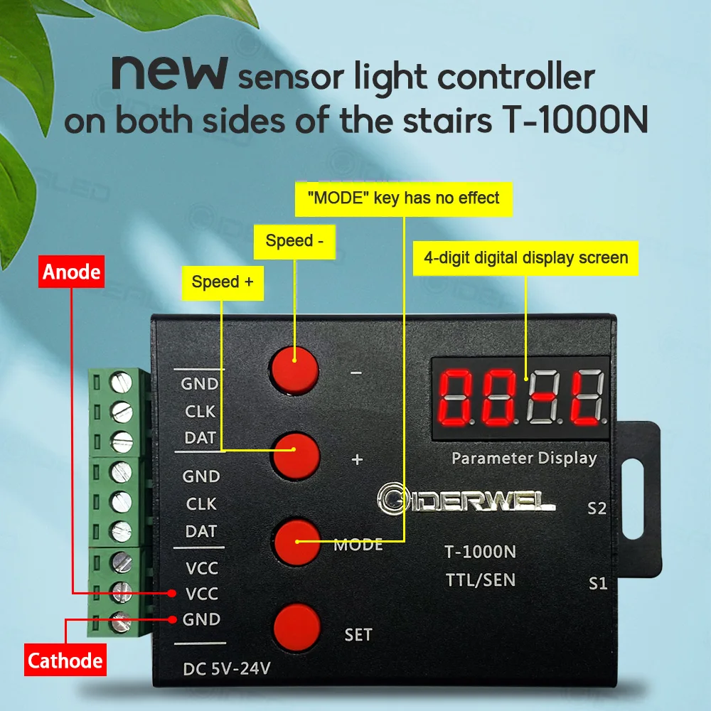 PIR sensor Stair light strip under cabinet motion night light 24V Addressable LED Strip Lights for stair 2 side handrail