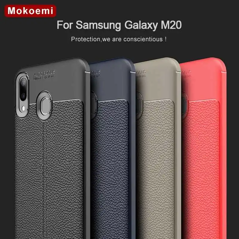 

Mokoemi Lichee Pattern Shock Proof Soft 6.3"For Samsung Galaxy M20 Case For Samsung Galaxy M20 Cell Phone Case Cover