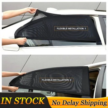 

2Pcs 100*52cm Universal Auto Car Side Window Sunshades Curtain UV Protection Mesh Solar Mosquito Dust Protect Baby Child Shield