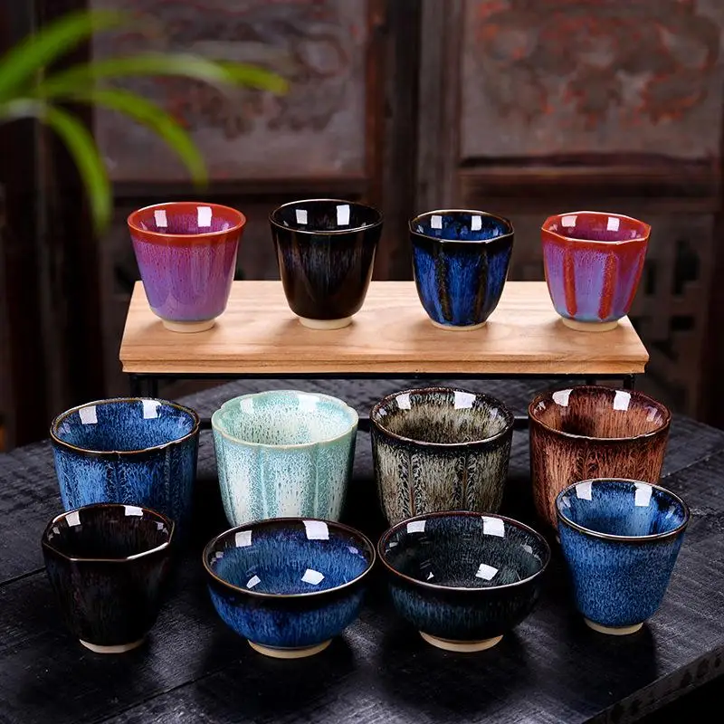 

Kung Fu Tea Set Porcelain Tea Bowl Master Cup Ceramics Teacups Coffee Cup Drinkware Teaware Container Collection Cups Home Decor